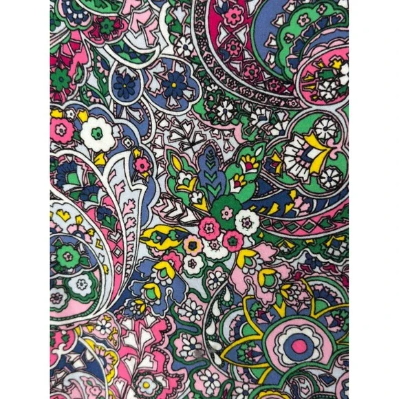 Talbots The Talbots Tee Shirt Paisly Print Colorful Short Sleeve Plus V-Neck 3X - Picture 5 of 12